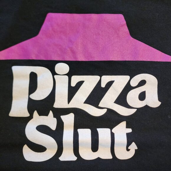 Spencer Y2k Pizza S@@t Black T-Shirt - Picture 4 of 4